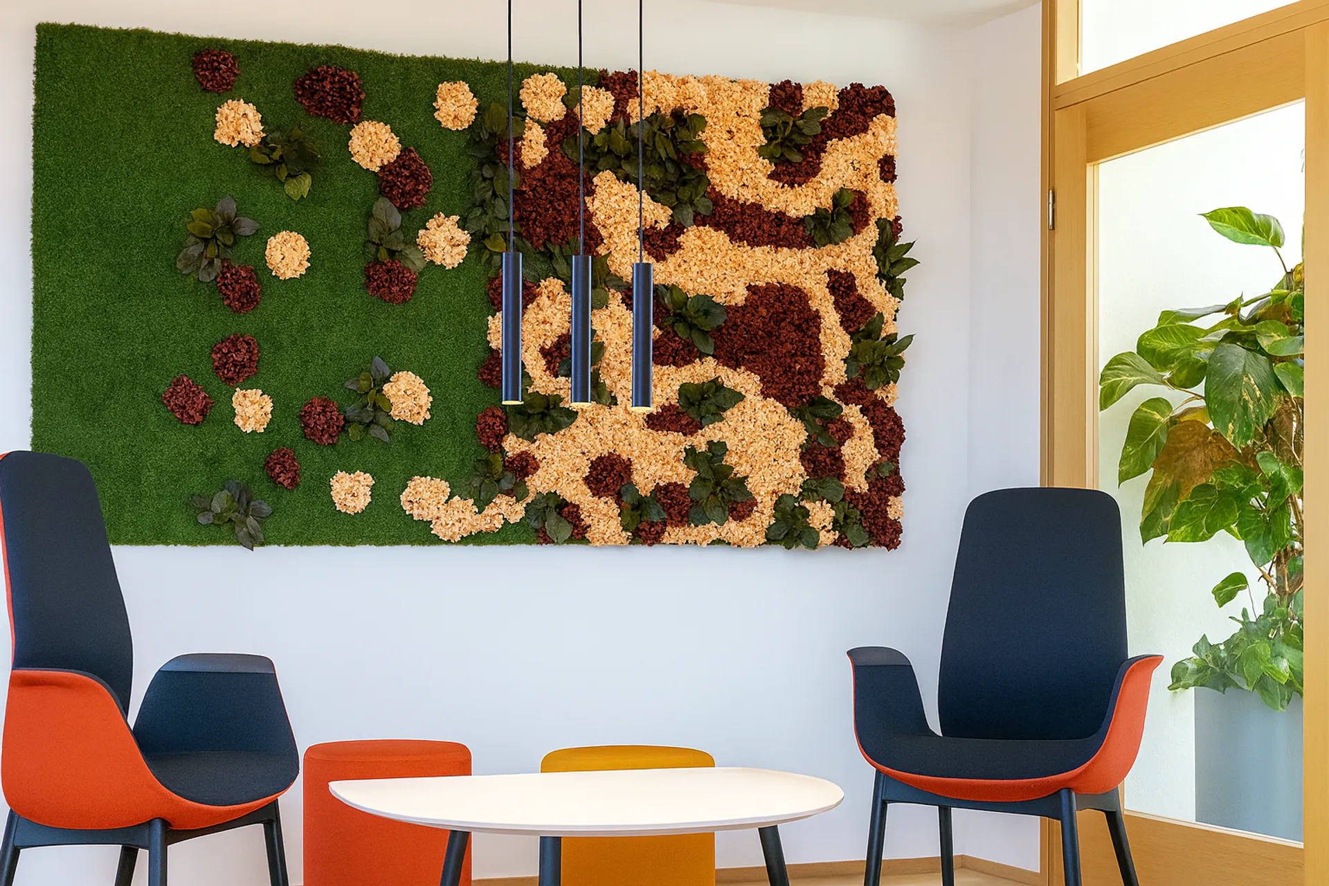 Pared vegetal en la sala de reuniones — Pared vegetal de MOOSMOOS