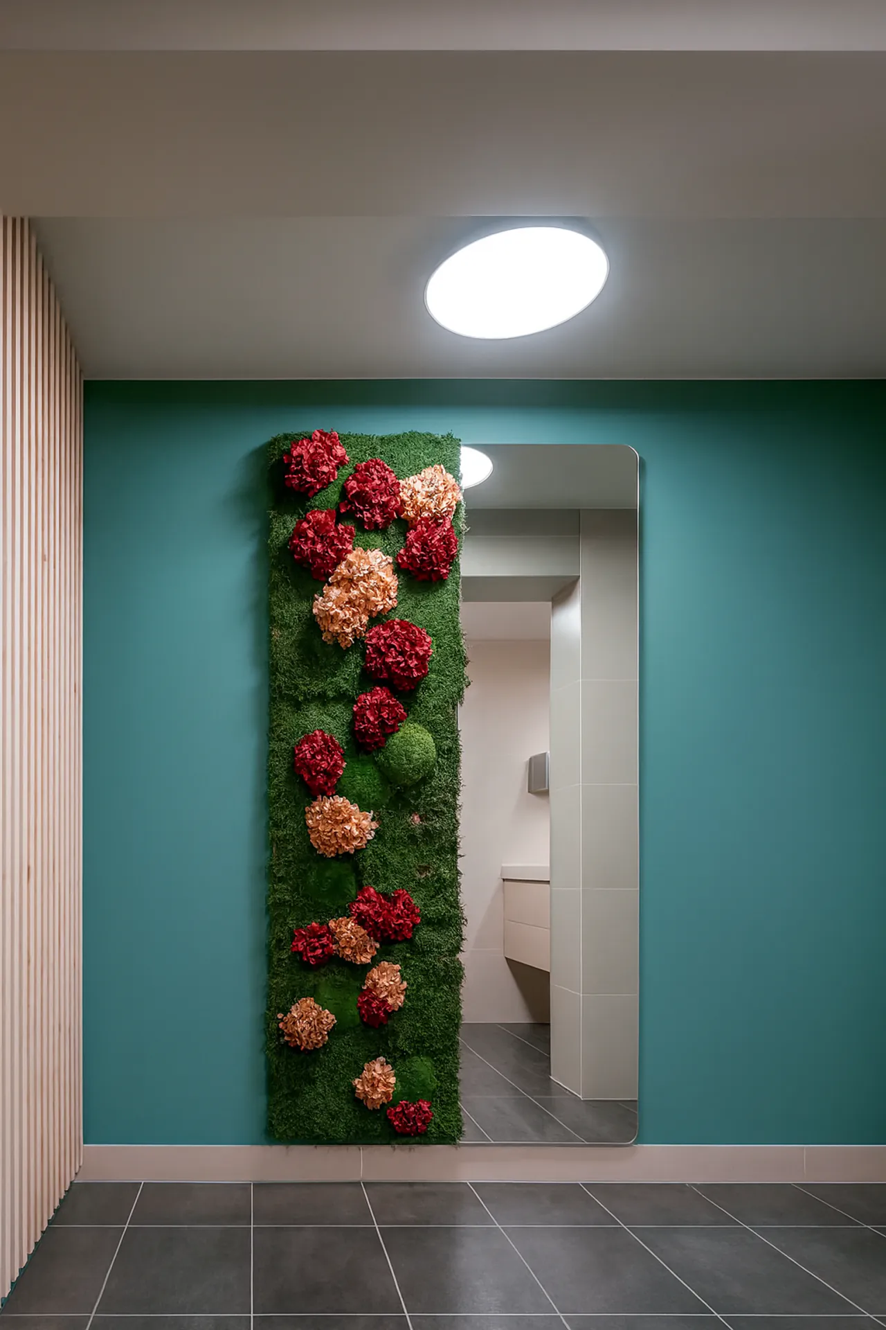 Muro floral para la recepción, estilo moderno — Muro vegetal de MOOSMOOS