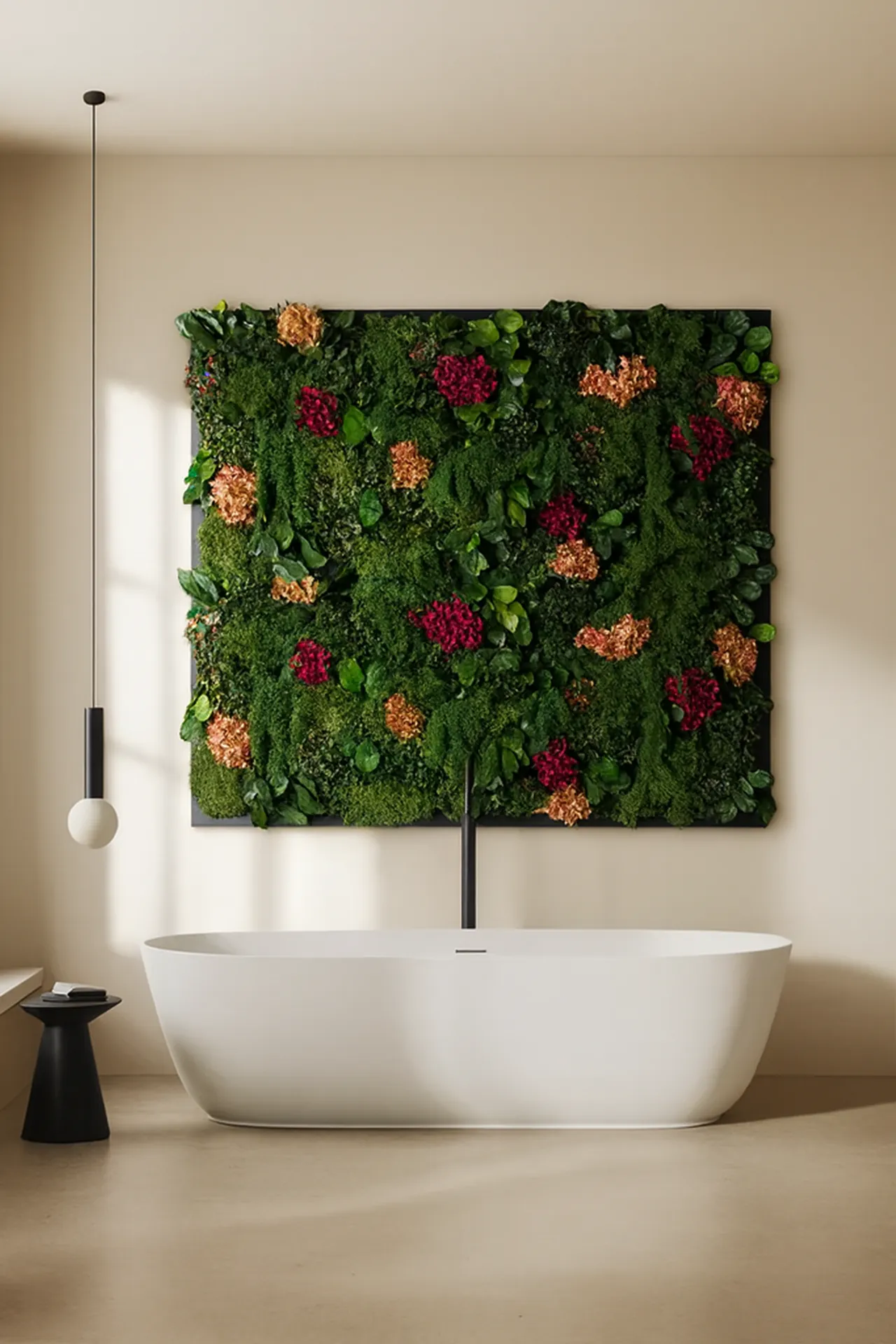 Baño «Blumenwand Wellness» — Muro vegetal de MOOSMOOS