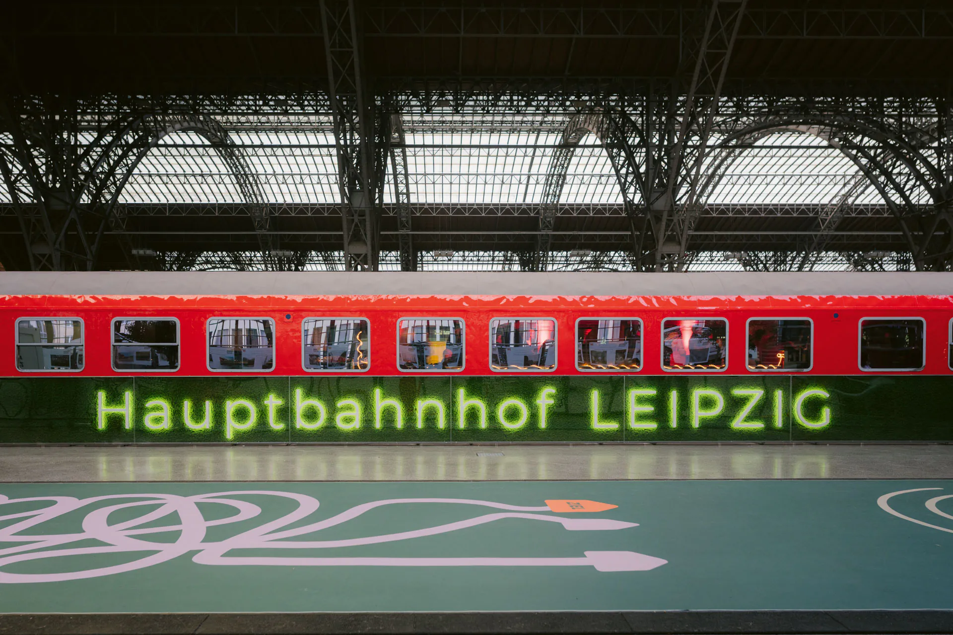 Rótulo · Estación Central de Leipzig