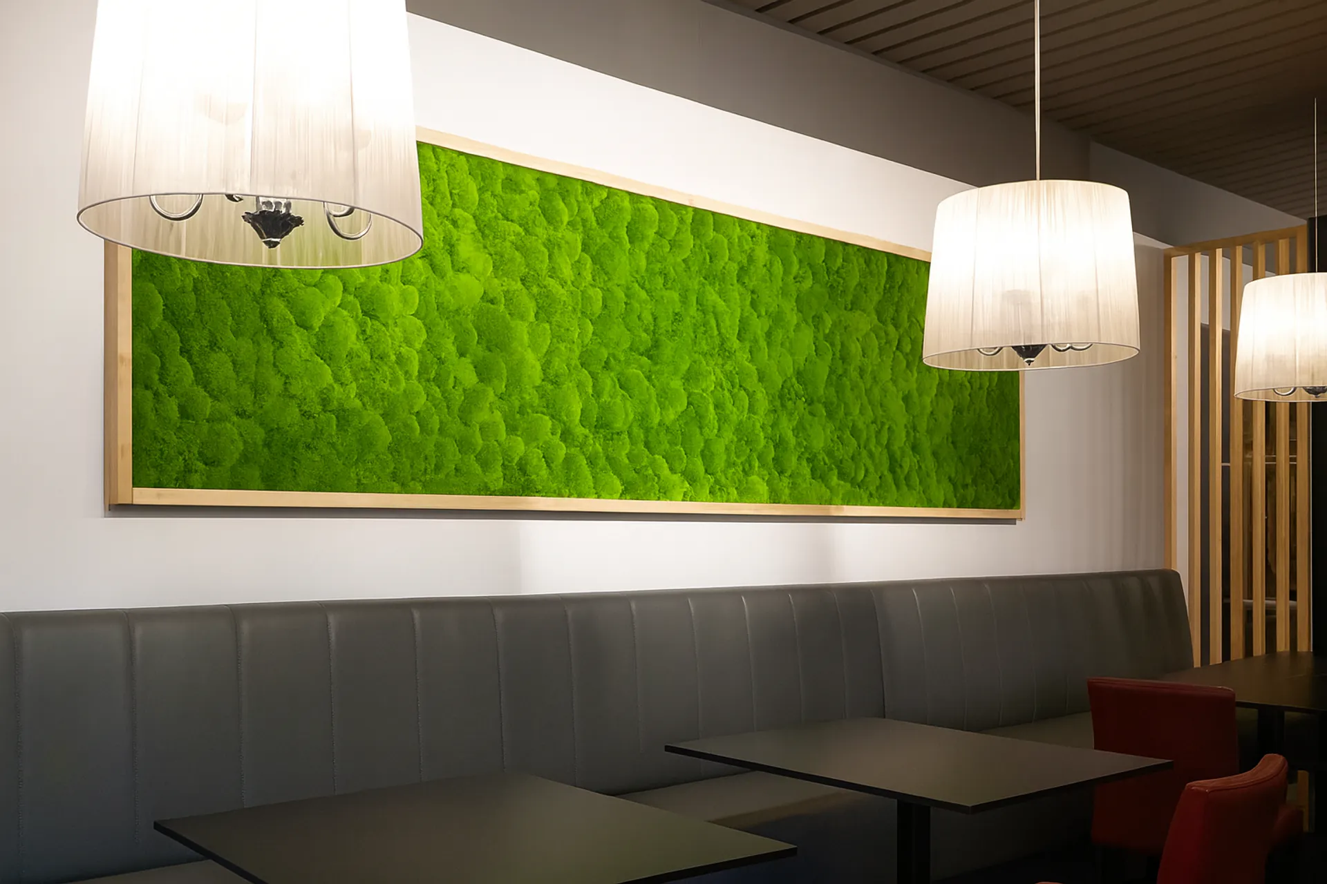 Cuadro de musgo para la sala de reuniones de la oficina. Decoración moderna — Cuadros de musgo de MOOSMOOS