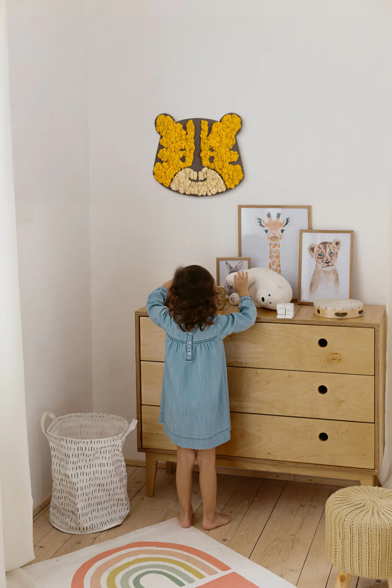 Decoración de pared con cuadros de musgo para habitaciones infantiles — Cuadros de musgo de MOOSMOOS