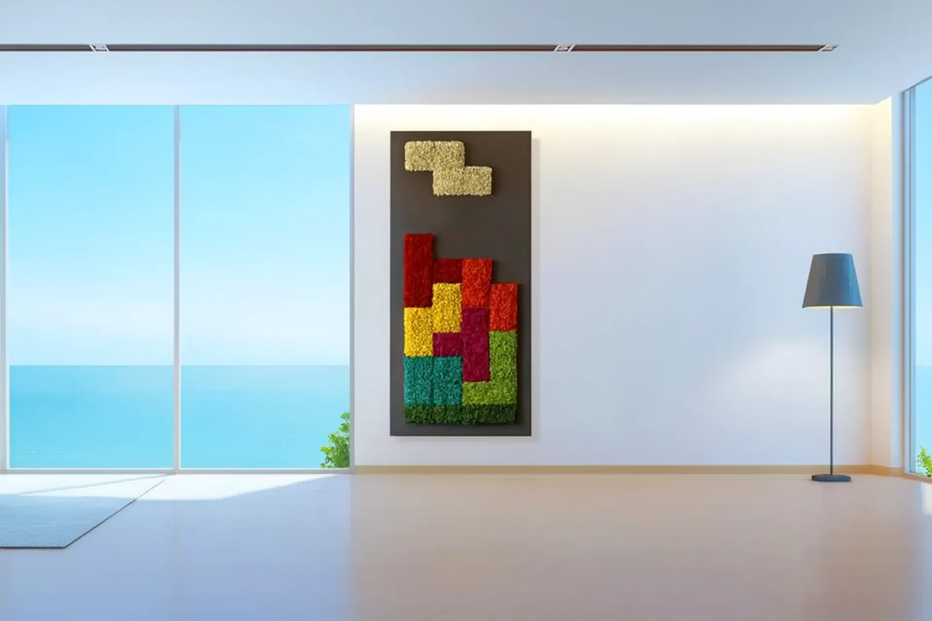 Cuadro de musgo: sala de exposición minimalista — Cuadros de musgo de MOOSMOOS