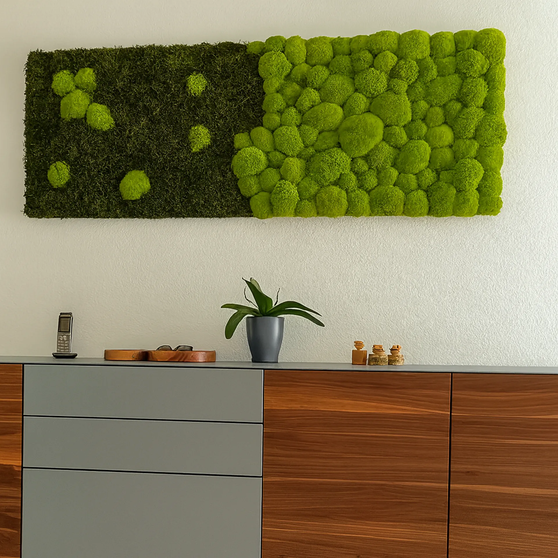 Cuadros de musgo: decoración moderna para paredes de oficina — Cuadros de musgo de MOOSMOOS