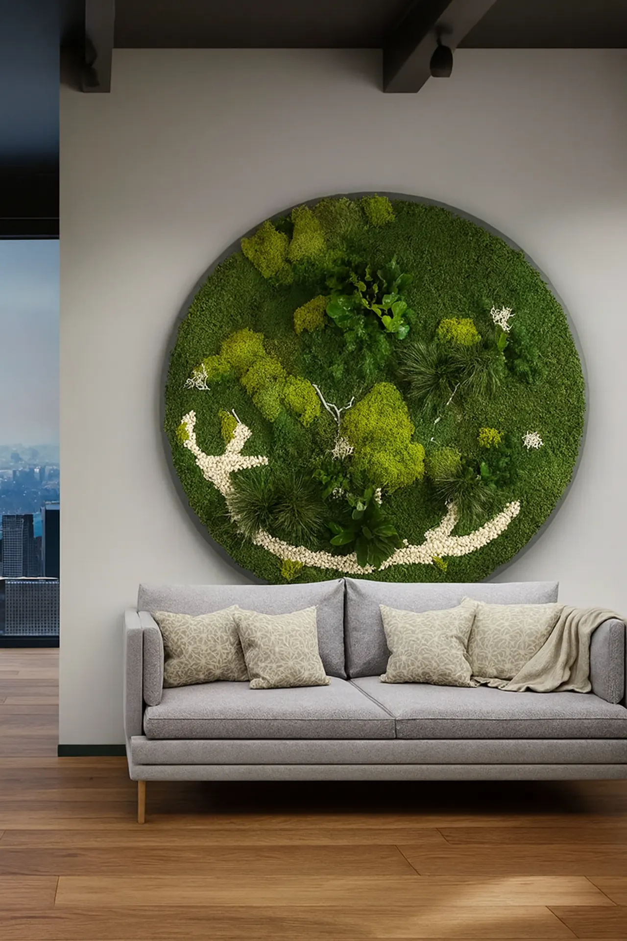 Cuadros de musgo, arte moderno con musgo para salones — Cuadros de musgo de MOOSMOOS