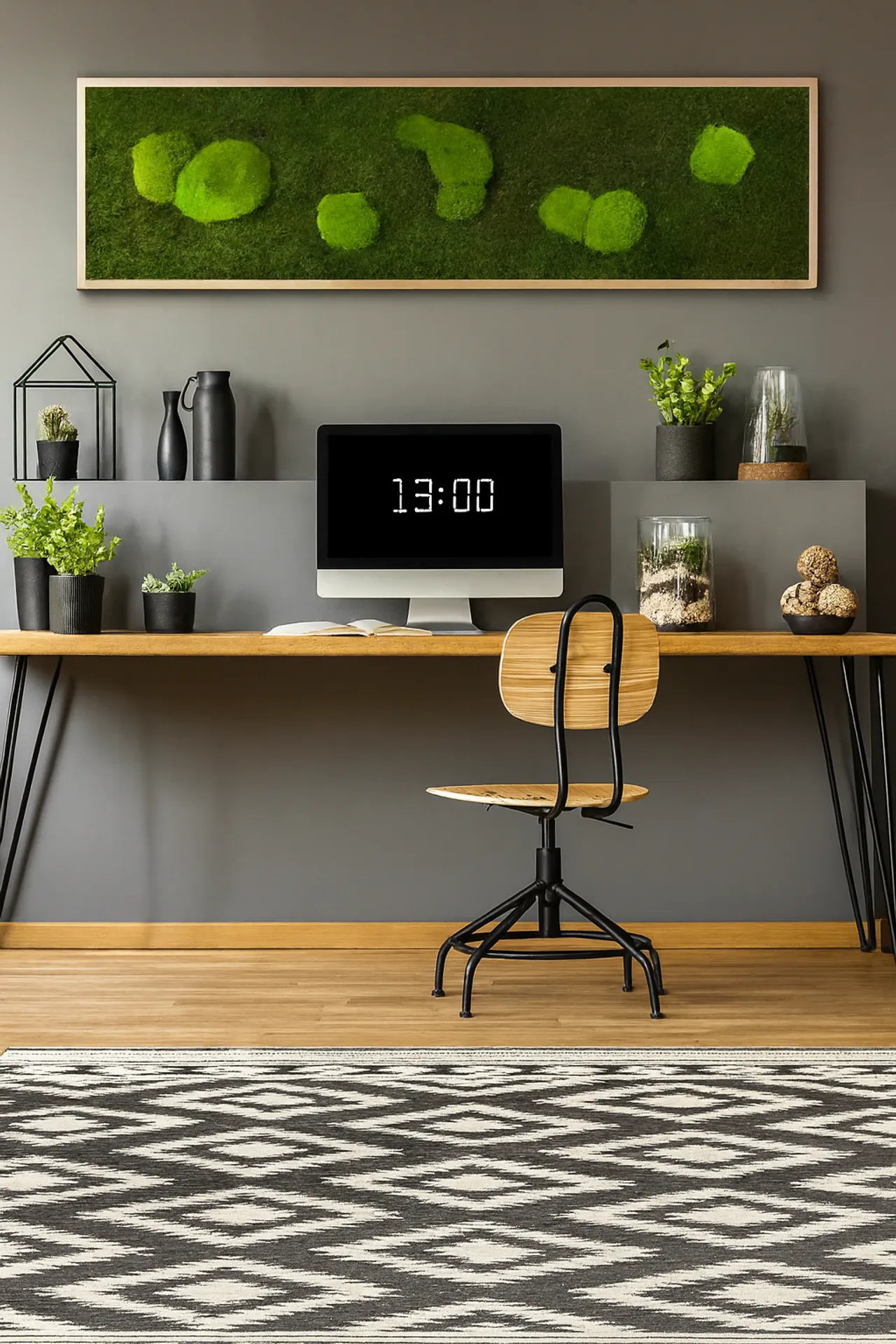 Cuadro de musgo: espacio de trabajo moderno — Cuadros de musgo de MOOSMOOS