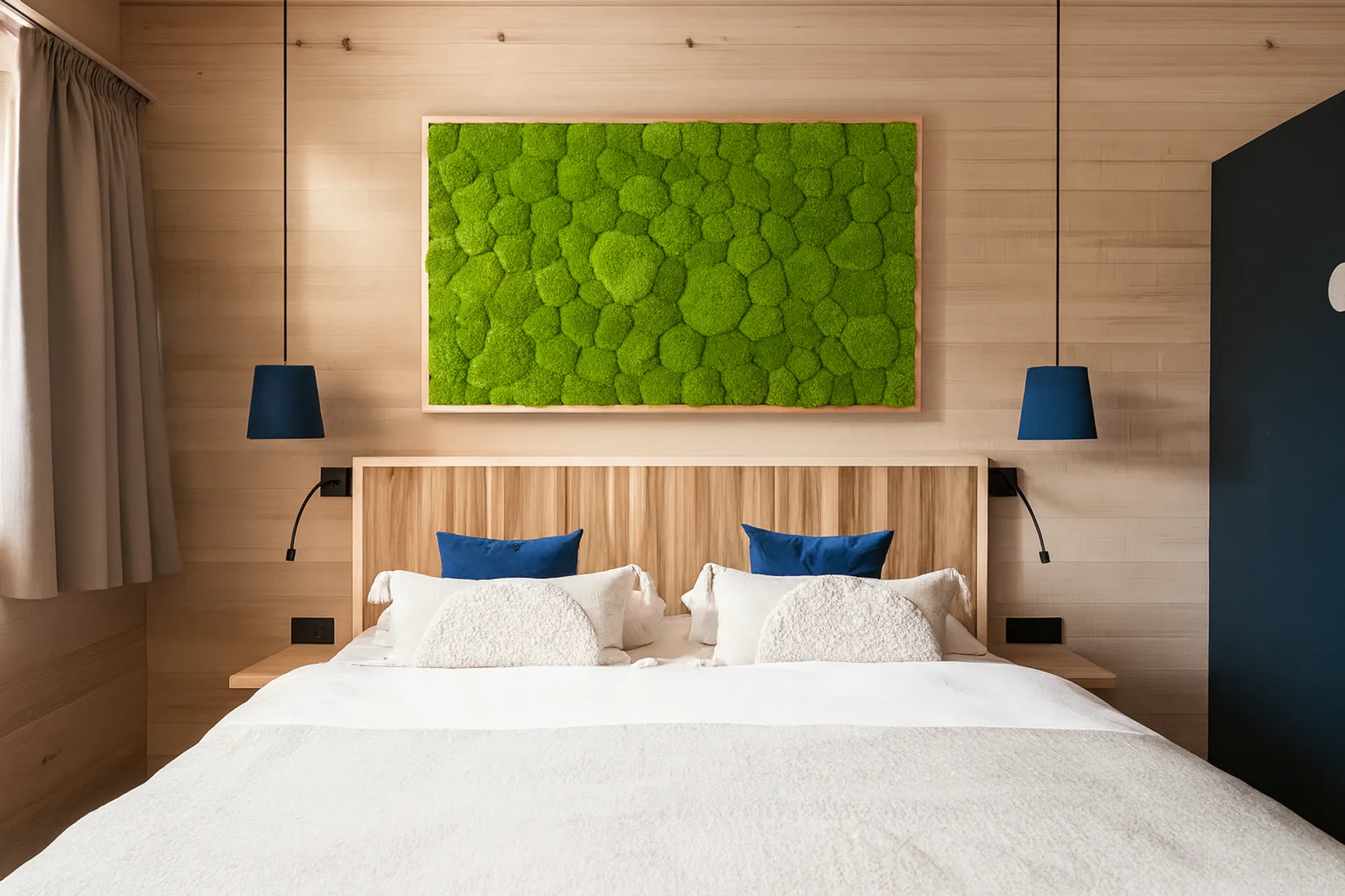 Cuadro de musgo para dormitorio de estilo moderno — Cuadros de musgo de MOOSMOOS