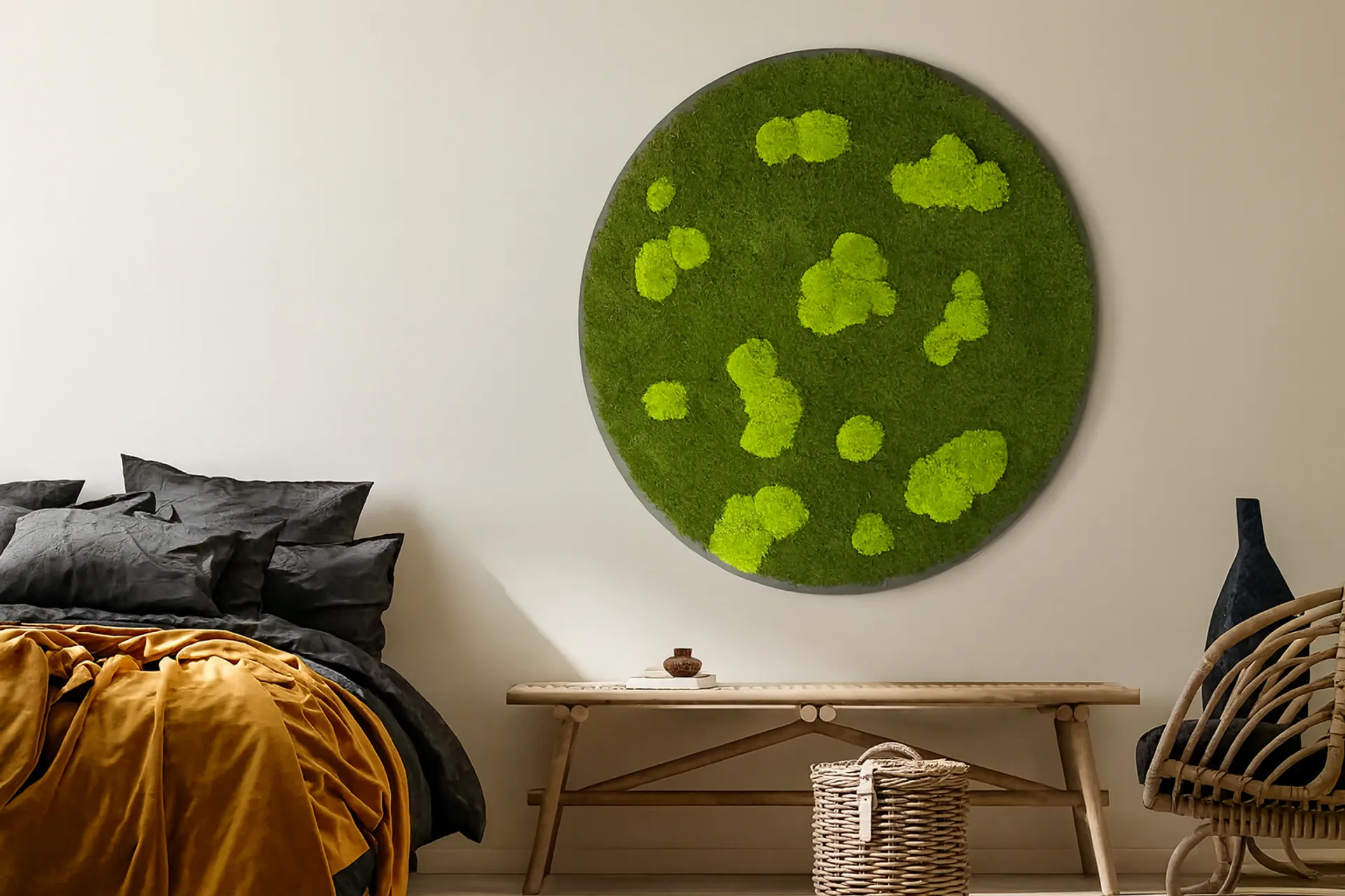Cuadros de musgo para el dormitorio: decoración moderna para la pared — Cuadros de musgo de MOOSMOOS