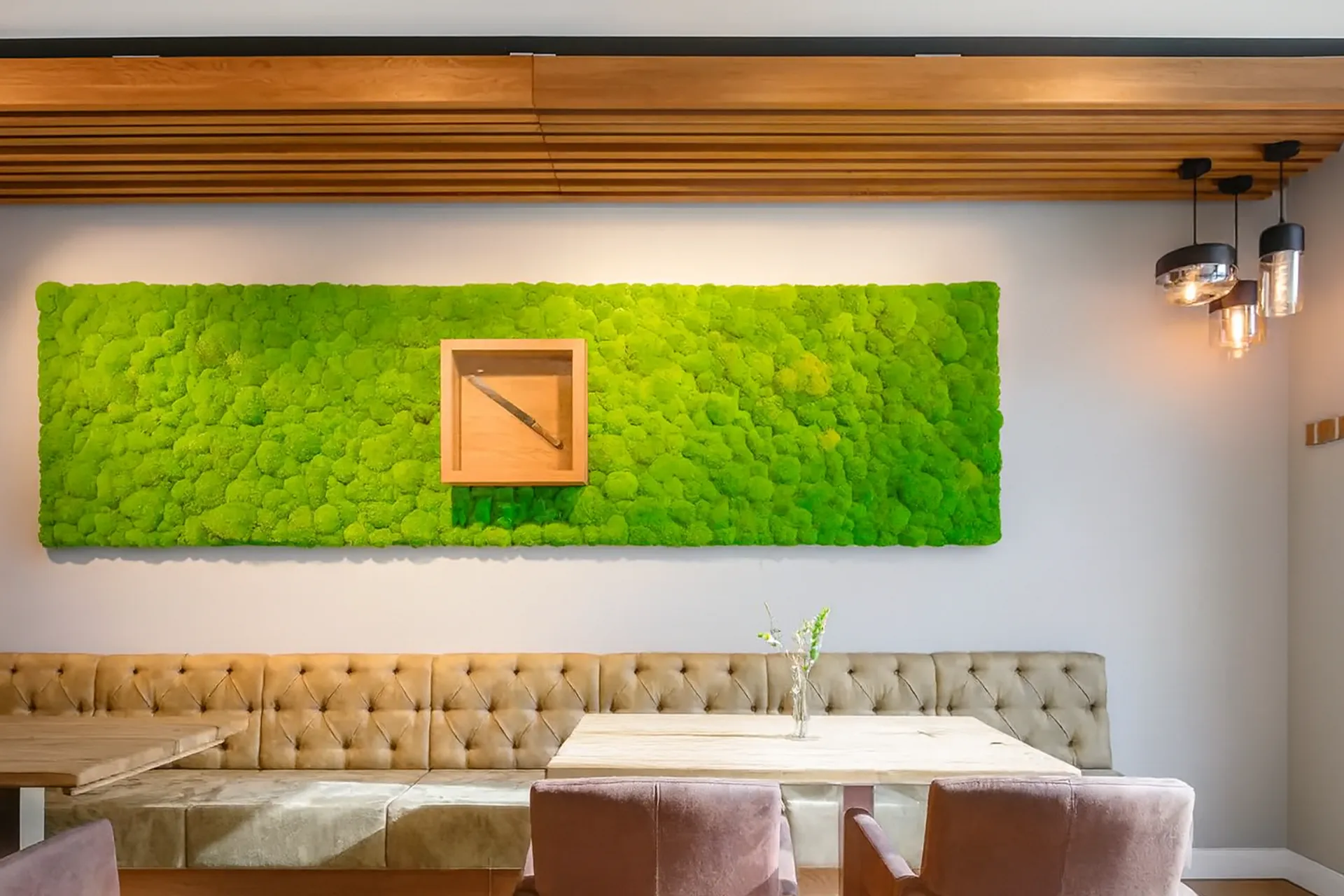Restaurante Moosbild: gastronomía moderna — Cuadros de musgo de MOOSMOOS