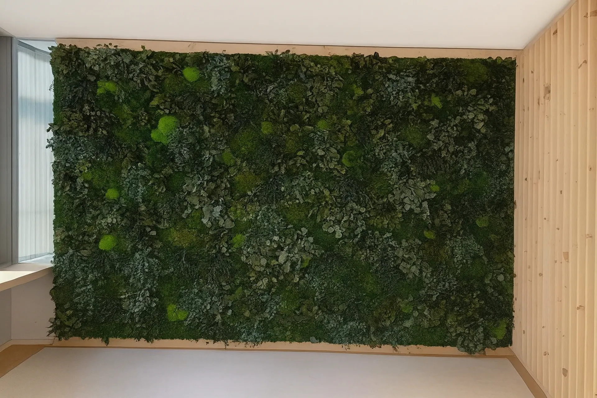 Pared de musgo: vegetación mural moderna para oficinas — Vegetación mural de MOOSMOOS