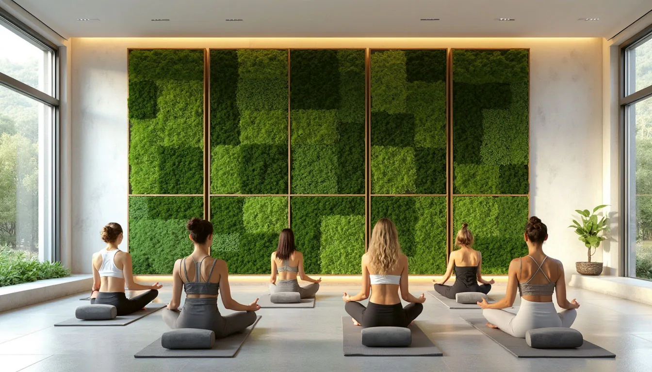 Mooswand Yoga Studio Wellness — Muro vegetal de MOOSMOOS