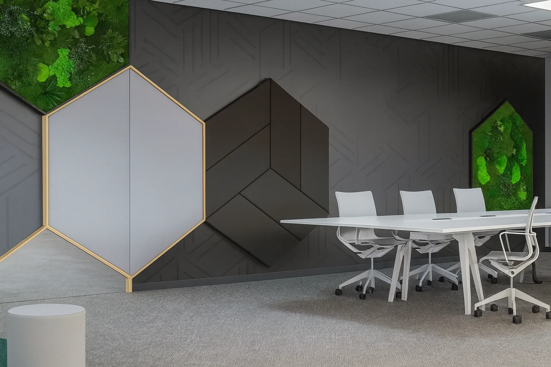 Separadores de espacios para oficinas modernas y salas de reuniones — Separadores de espacios y soluciones acústicas de MOOSMOOS