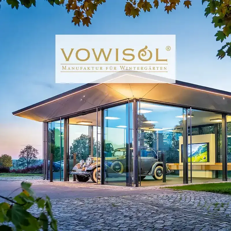 VOWISOL, fabricante de jardines de invierno — Socio premium y sede de la sala de exposición en Dresde