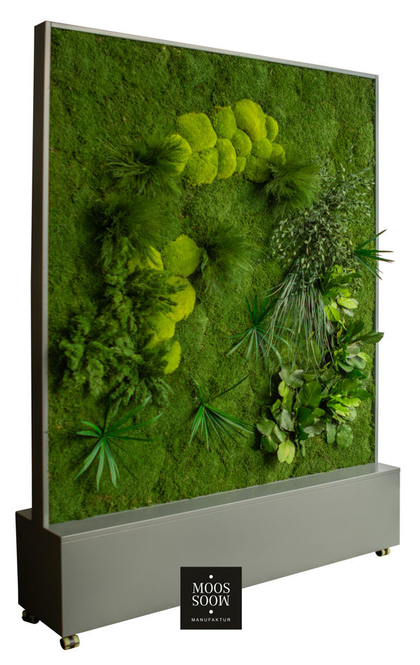 Mobiler Raumteiler aus Pflanzenmoos